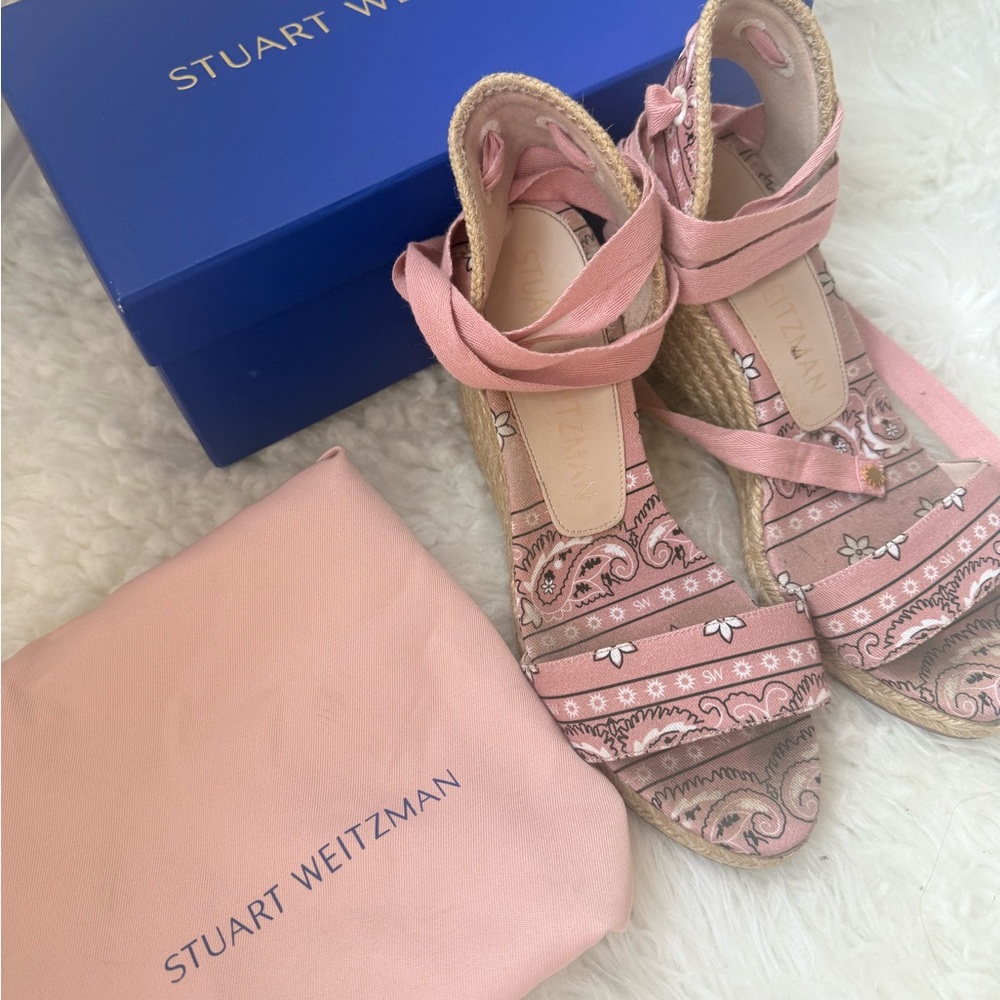Stuart Weitzman Pink Espadrilles for Chic Style